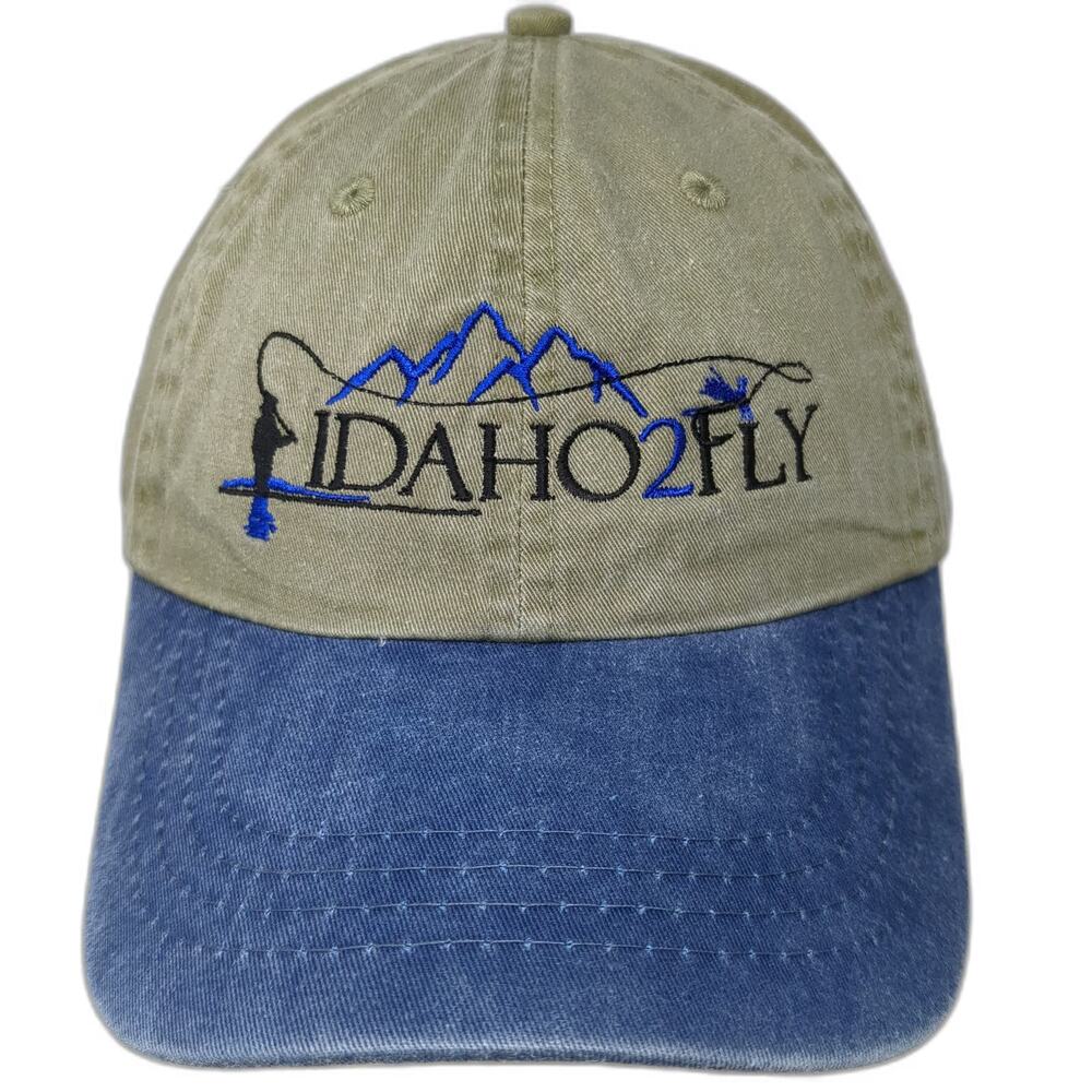 Port & Company Baseball Cap Green Blue One Size Hat Idaho2Fly Cancer Connection